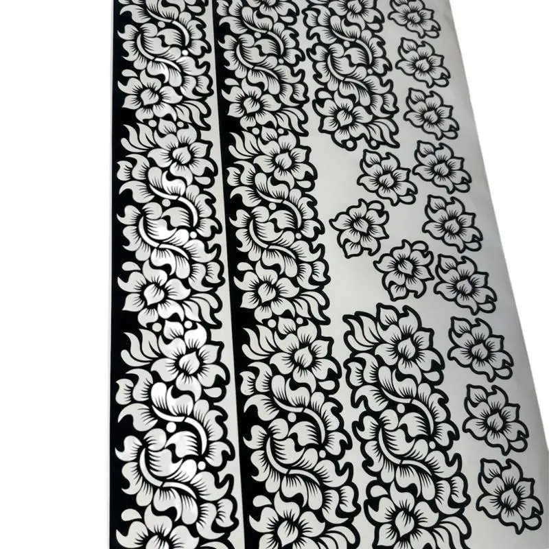 DS2 Complete Henna Stencil Kit - Glitter Henna Tattoo Sticker Paper, Beauty & Personal Care Skincare Tool with Full Hand, Palm, Finger Designs for Temporary Tattoos, Henna Tattoo Kit