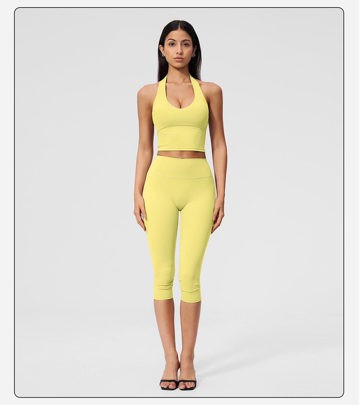 MFVIM Women’s halter V-neck yoga set — high-waisted, thigh-lifting fitness leggings; seamless, quick-dry running two-piece set with a second-skin feel,travel essentials,camping essentials,back to school,back to school haul