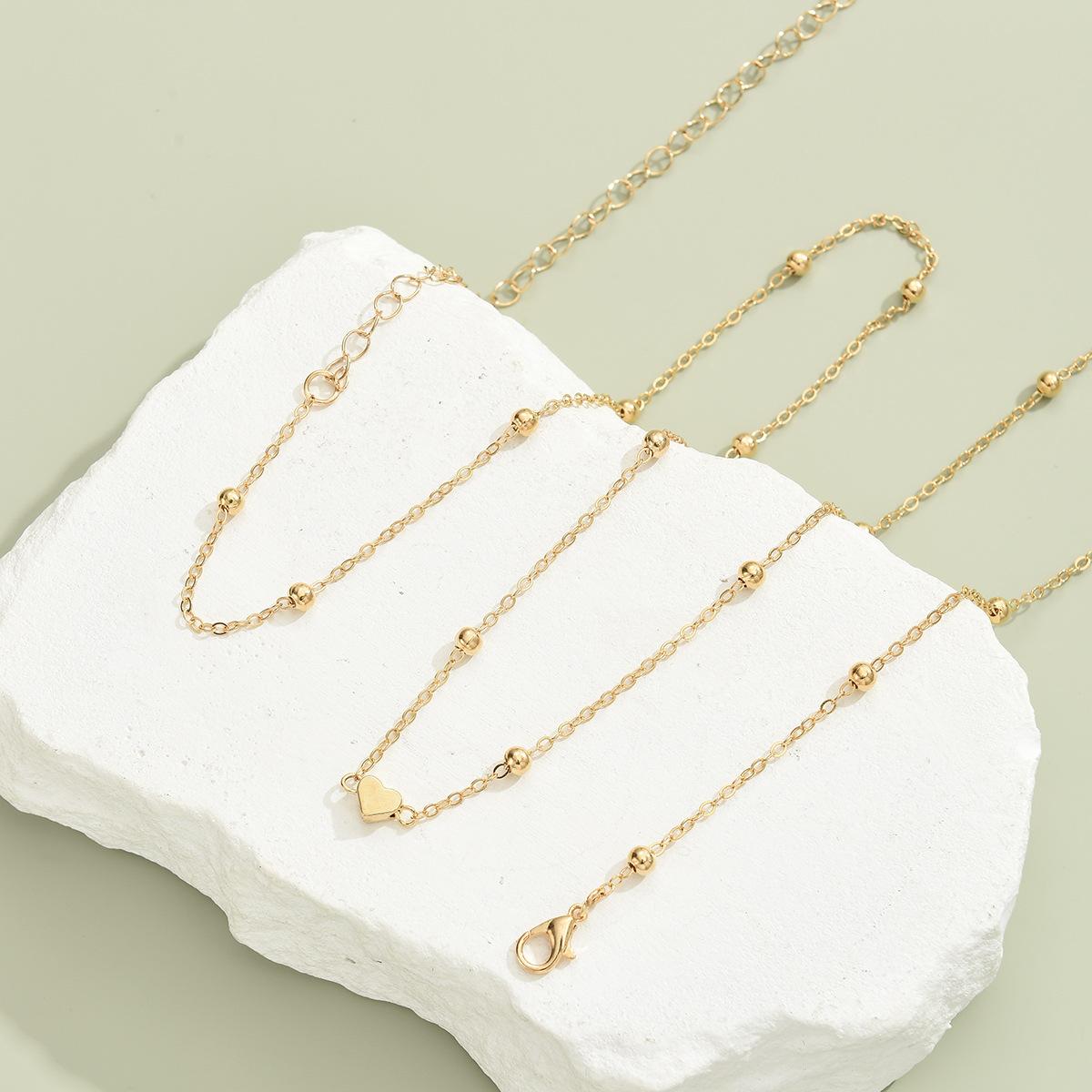 Creative And Fashionable Heart-shaped Bead Waist Chain, Golden Alloy Waist Chain For Women, Summer Accessory.