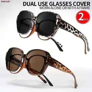 2-Pack Oversized Retro Sunglasses for Women and Men, Vintage UV Protection Fashion Shades for Driving, Party, Travel, Daily Wear, Photo Props and Holiday Gift