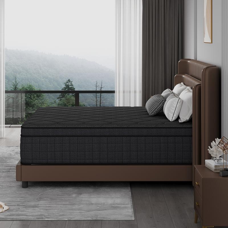 【EVLWZL】12/14 Inch Twin, Full, Queen, King Mattress Memory Foam And Spring, Hybrid MattressMedium Firmness, Lumbar Support, For Home Rooms Hotels, Boxed Halloween ChristmasGift Furniture Ergonomic queen size mattress Interior Modern