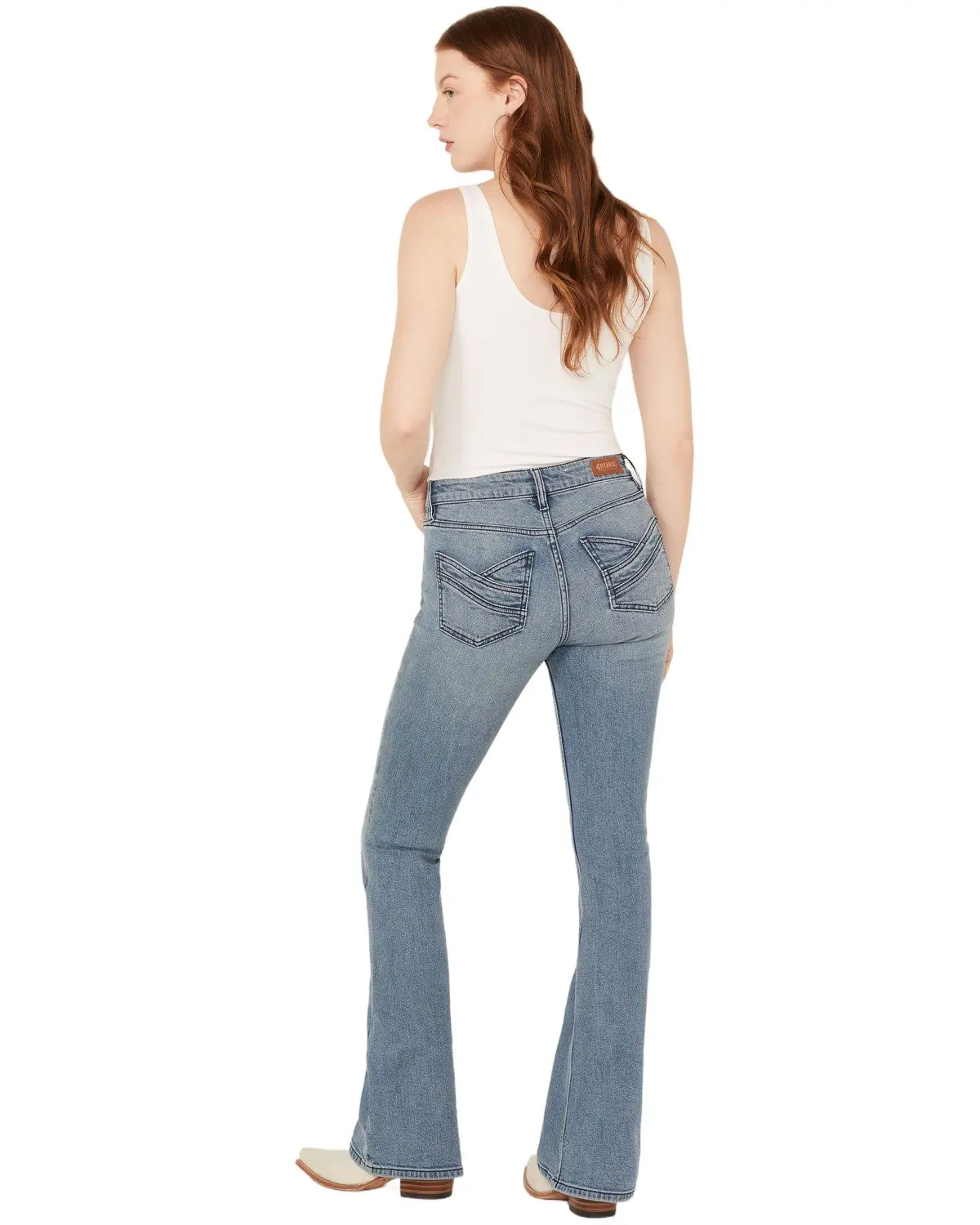 Shyanne Women's Aviza Medium Wash Mid Rise Bootcut Jeans - Swfa23j81