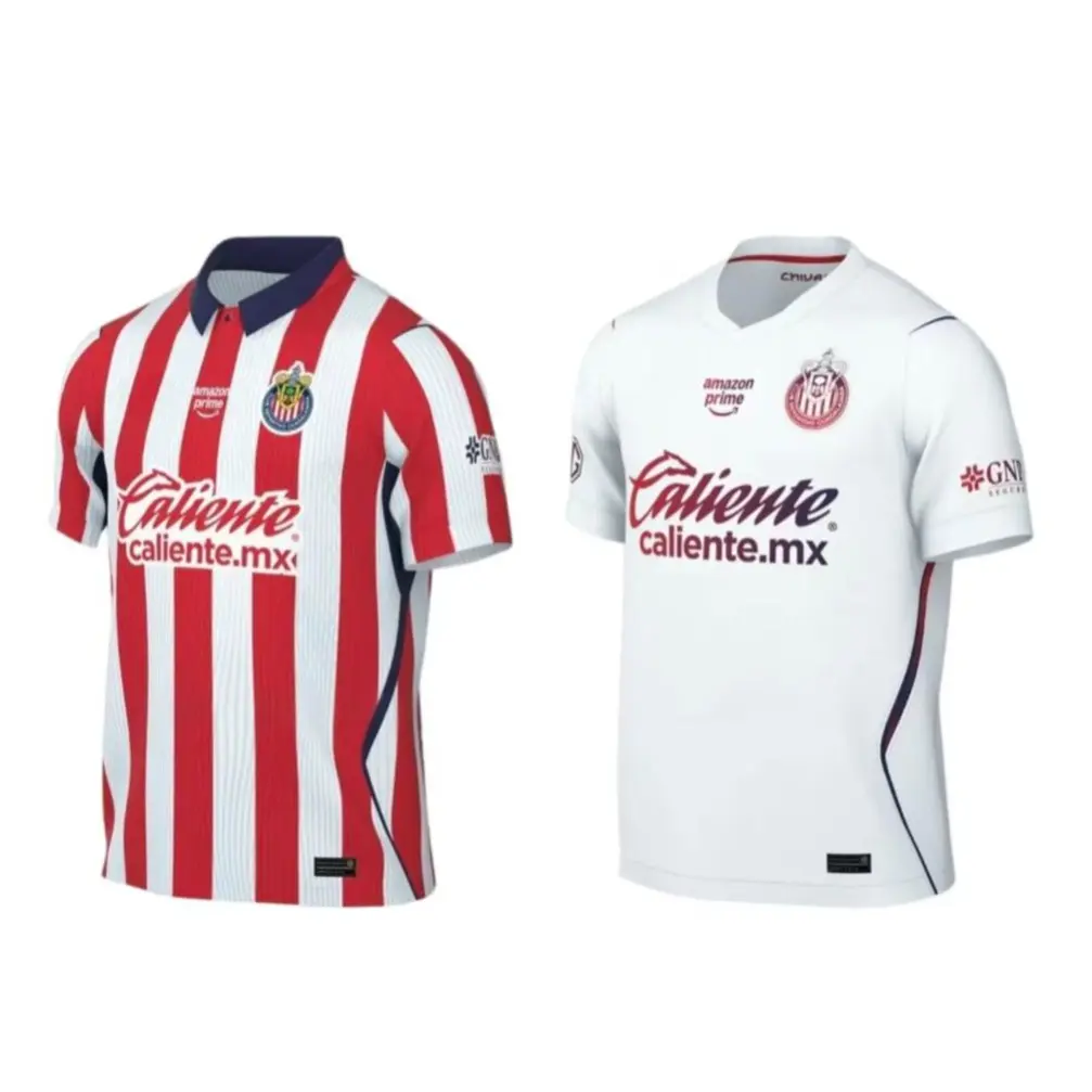 Chivas 26-27 Red White Soccer Shirt -Performance Quick-Dry Jersey for Stadium,Training & Everyday Wear
