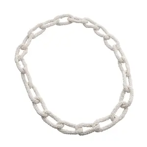 Shop LC Seed Bead Beaded Paper Clip Link Necklace for Women Jewelry Size 28" Boho Western Mothers Day Gifts