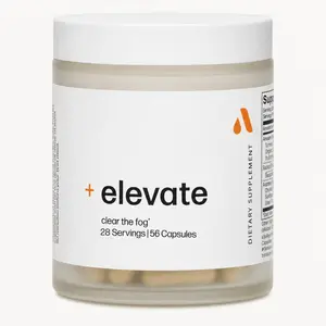 Elevate Edible Dietary Supplement Capsules, 60-Count 1-Month Supply, Herbal Healthcare Supplement with Travel Pill Case