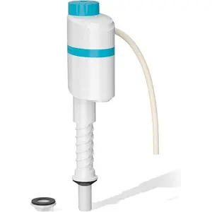 Silent Toilet Fill Valve, Adjustable Water Level, High Performance Flush Valve Replacement Kit, Anti-Siphon, Water-Saving, Easy Install in Minutes
