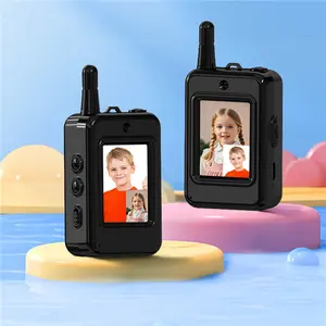 XHJ Kids video walkie talkies Set (2-Piece), Rechargeable Long-Range Two-Way Radio Toys, Suitable for Boys and Girls Ages 3-12, Outdoor Adventures, Camping, Hiking, Birthday Gifts