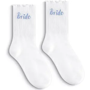 Bride Ruffle Socks, Cute Frilly Bridal Socks Engagement Wedding Bridesmaid Gifts Bachelorette Party Decorations