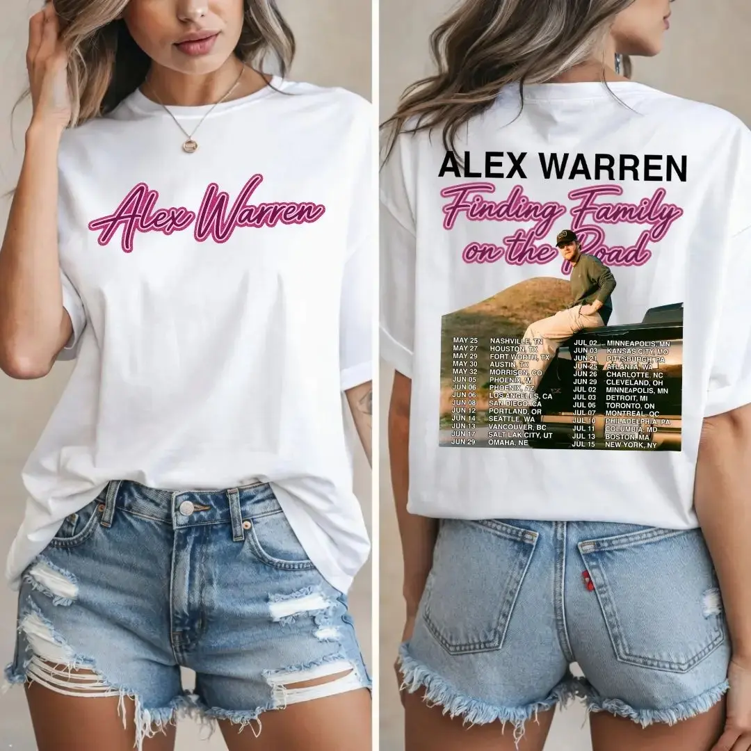 Alex Warren Tour 2026 Finding Family on the Road Shirt, Concert Fan Tee, Alex Warren Merch Inspired, Music Tour T-Shirt