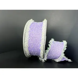 2.5"X 5Y Lavender Iridescent Loopy Edge Ribbon 47509-40-30