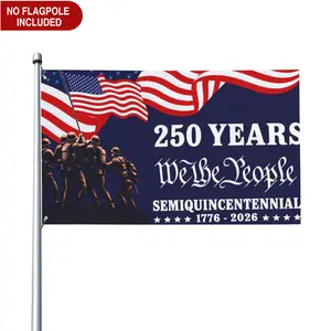 USA 250Th Anniversary Flag Anniversary United States Semiquincentennial Flag Independence Day 4Th Of July Patriot Outdoor Garden Flags Banner Decoration