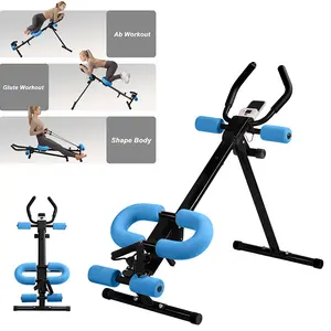 Ab Workout Equipment, Adjustable Ab Machine Full Body Workout for Home Gym, Strength Training Exercise Equipment Foldable Fitness Equipment