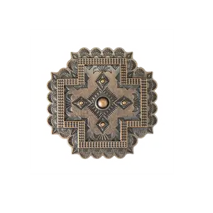 Blazin Roxx Ladies Southwest Sunburst Bronze Cross Belt Buckle 37905