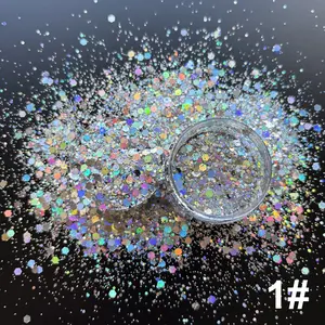 2OZ Bag Holographic Chunky Glitter Mix for Art, Resin, Nails, Crafts