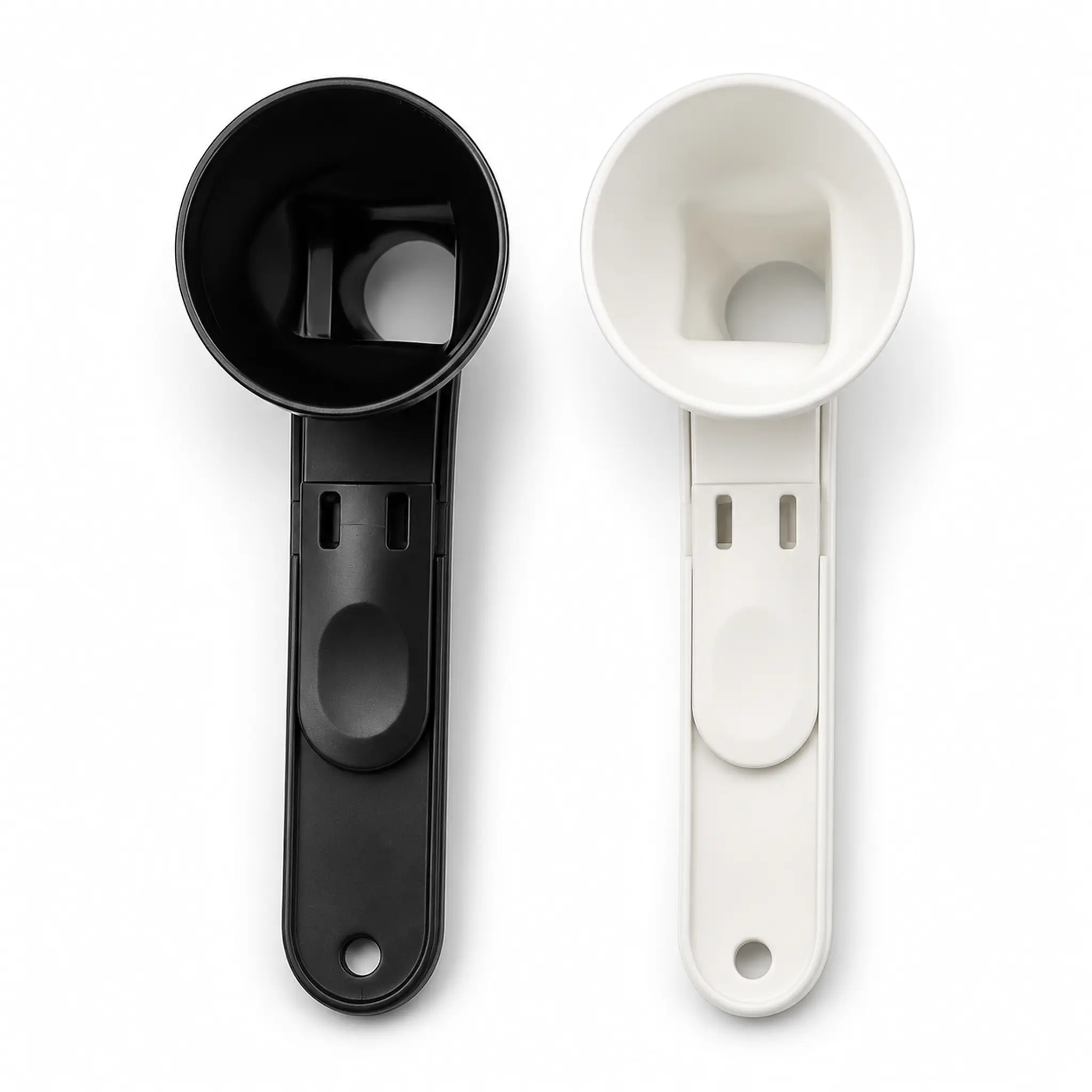 2Pcs Water Bottle Funnel Scoop, Sliding No-Spill Powder Transfer Spoon for Narrow Neck Bottles, Portable Gym Protein Funnel, Kitchen Essentials, pre-workout supplement