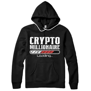 Funny Bitcoin Blockchain Cryptocurrency Crypto Millionaire Pullover Hoodie
