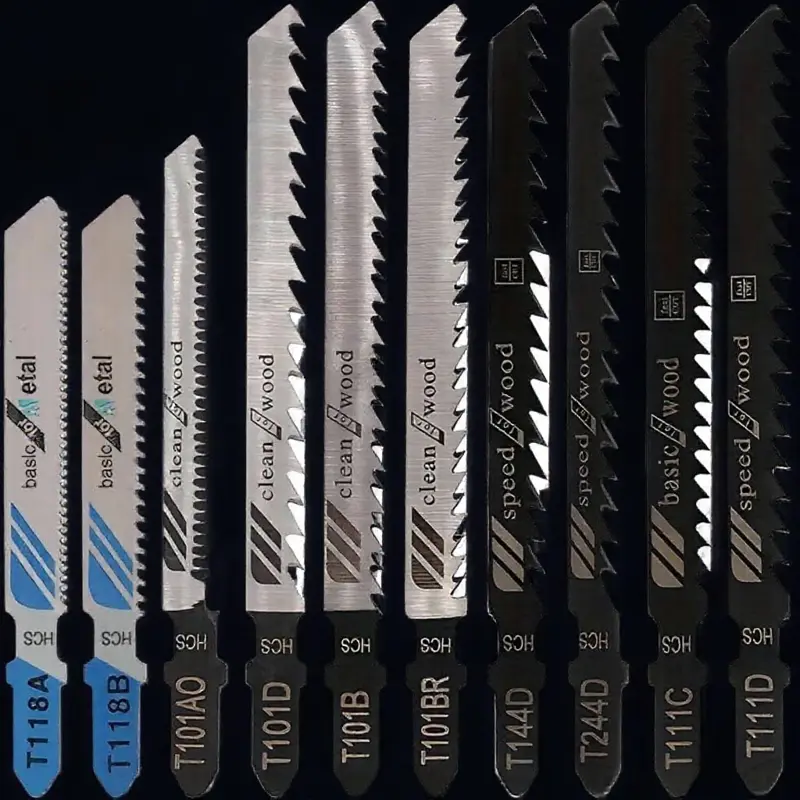 10-Pack High Quality Heavy Duty Steel Cutting Reciprocating Saw Blades Set: Cuts Hard/Soft Wood, Plywood, Plastic & Non-Ferrous Metal Sheets, Fits 1-100mm Woodworking Tools