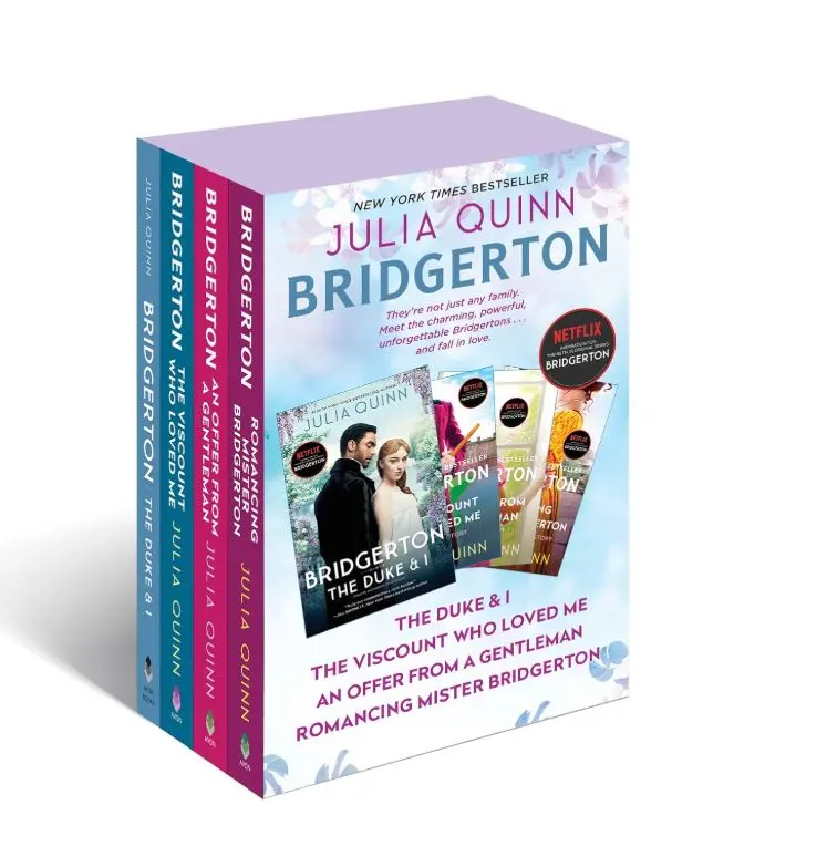 Bridgerton Boxed Set 1-4: The Duke and I/The Viscount Who Loved Me/An Offer from a Gentleman/Romancing Mister Bridgerton (Bridgertons) Paperback – March 15, 2022