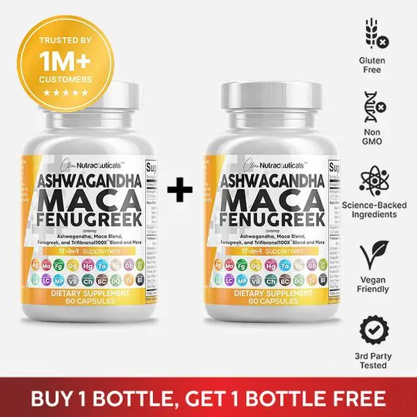 Clean Nutra BOGO | Ashwagandha, MACA Root, Fenugreek Supplement with Tongkat Ali, Ginseng for Fitness & Wellness – Internal Fire Clean Nutra BOGO | Ashwagandha, MACA Root, Fenugreek Supplement with Tongkat Ali, Ginseng for Fitness & Wellness – Internal Fire