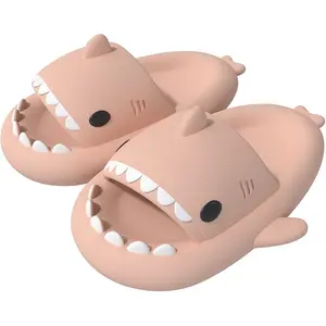 Shark Slides for Women and Men Novelty Pillow Slippers | Casual Open Toe Cushioned Sandals Non-Slip Slippers | Summer Beach Pool Shower Indoor Outdoor