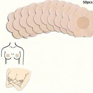 50pcs Disposable Nipple Covers, Summer Invisible Breathable Anti-Irritation Breast Pads, Wedding Dance Sports Running Friction Prevention, Accessories