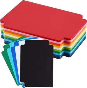 50 Pcs Trading Card Dividers Plastic Card Dividers, Frosted Separator with Tabs Standard Vertical Compatible with MTG Games, Sports TCG, 2.7 x 3.8 Inches (Multicolor), Emotional Intelligence Inspired Organizational Tool