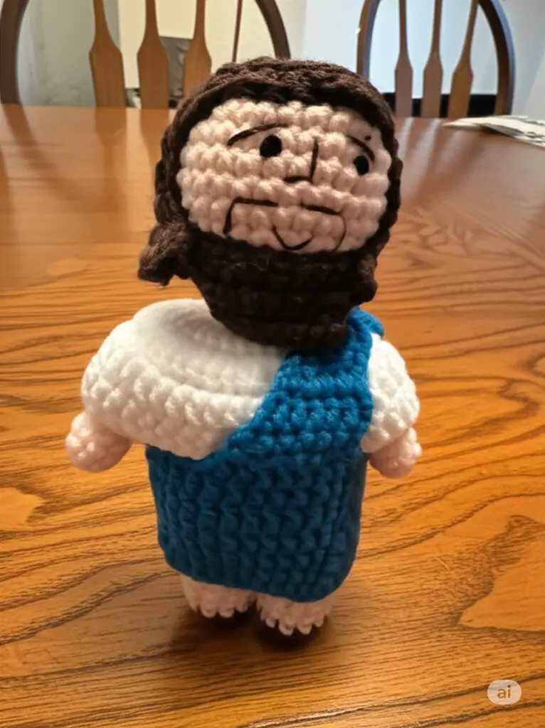 Jesus Gift Crochet, 6 inch, Soft and Cuddly Stuffed Toy for Kids and Adults, Christian Baptism Gifts, My first Addiction Toys, Stufed toys for Adults