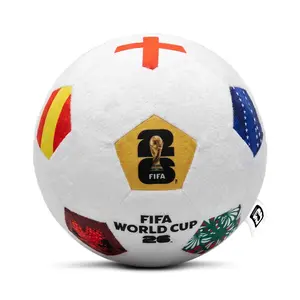 Official FIFA 2026 World Cup Soccer Ball Throw Pillow, 30cm World Cup Trophy and Country Flag Pillow Cushion, Comfortable Gift for Home, Bedroom, Outdoor, Soccer Ball Pillow Gift for Fans