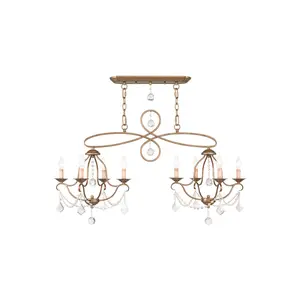 18 inch 8 Light AGL Island/Chandelier with Steel base material