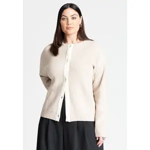 ELOQUII Women's Contrast Placket Cardigan