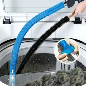 Dryer Vent Cleaner Kit with Lint Brush, Hose Attachment, Stretch Universal Connector - Quick Lint Removal Tool for Most Vacuum Cleaners, Deep Dryer Machine Home Cleaning Supplies