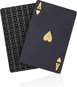 Black Diamond Waterproof Playing Cards - Deck of Cards for Gift Poker, Ideal for Gambling and Celebrating Special Occasions