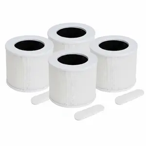 4-Pack Core Mini Replacement Filters Compatible with LEVOIT Core Mini-P Air Purifier, H13 True HEPA, Activated Carbon & Pre-Filter System + 10 Fragrance Sponges