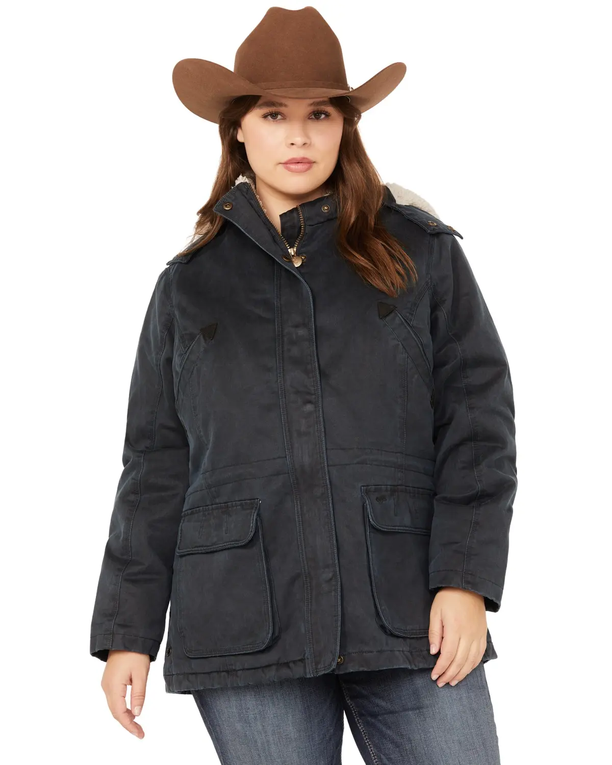 Outback Trading Co Women's Co. Women'S Woodbury Sherpa-Lined Hooded Jacket - 2864-Plus-Nvy