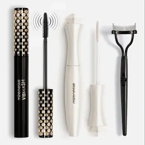 Mirenesse Secret Weapon Vibralash Automatic Tubing Mascara Mega Volume 3 PCE Kit Makeup Cosmetic panorama  mascara