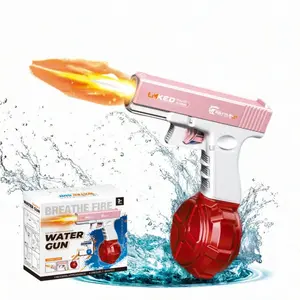 LED Light Up Electric Water Gun, Summer Fun, Large Capacity Automatic Continuous-Fire Water Blaster for Outdoor Water Play, Pool Parties, Summer Gatherings, Water Toy for Kids & Adults, Built- in Rechargeable Lithium Battery, Automatic Water Blasts