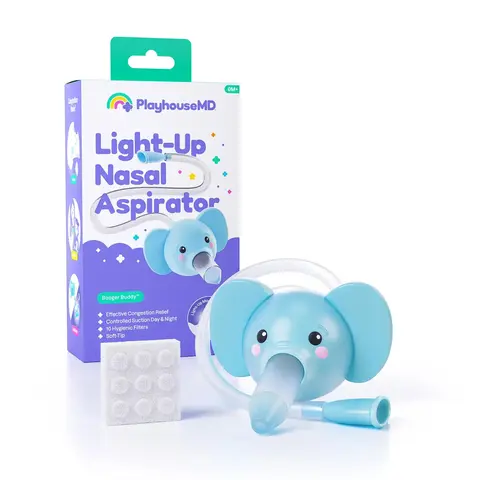 Light-Up Nasal Aspirator for Babies & Toddlers – Luna the Elephant