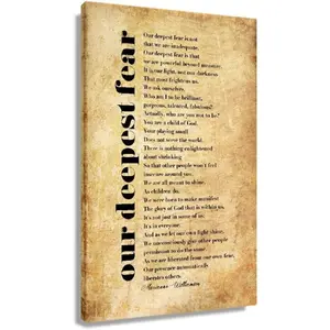 Our Deepest Fear Art Framed Poem Posters Quote Wall Art Canvas Inspirational-Wall Art Painting Decor Room Colorful Gifts Decoration Ornaments