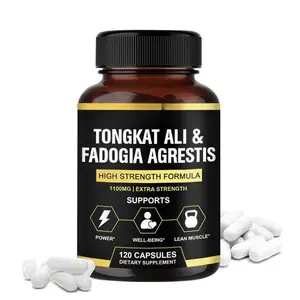 Fadogia Agrestis 600mg and Tongkat Ali 500mg Supplements, Support Athletic Performance for Men and Women, Non-GMO, 120 Capsules