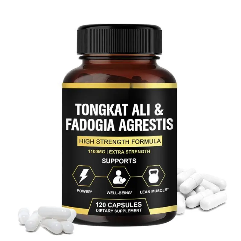 Fadogia Agrestis 600mg and Tongkat Ali 500mg Supplements, Support Athletic Performance for Men and Women, Non-GMO, 120 Capsules