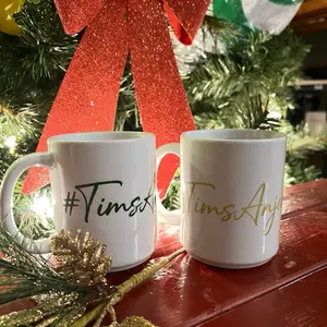 #TimsAnjels Mug - White Ceramic Coffee Mug with #TimsAnjels Design, Reusable Drinkware for Coffee, Tea, and More