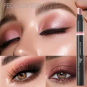 Two Tone Eyeshadow Stick,Shimmer Finishes, Waterproof, Smooth Application,High Pigmented Eyeshadow, Glitter Shimmer Eyeshadow, Glitter Duochrome Eyeshadow