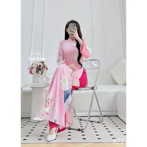 Ao Dai lụa TET 2026 Pink B22 | Ao Dai for Women| Lunar New Year | Ao Dai Viet Nam