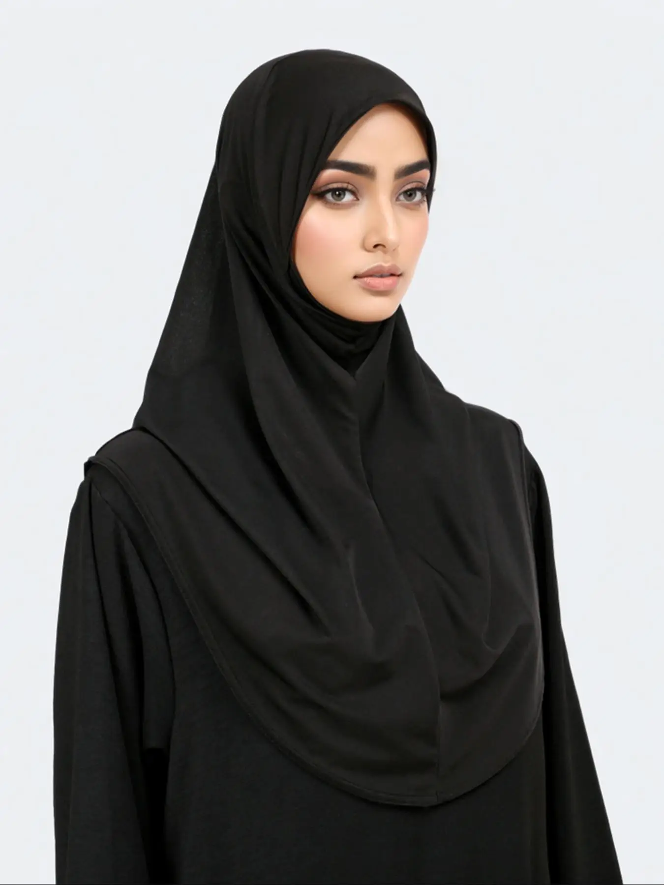 1PC Women's Pure Color Crystal Hemp Head Scarf, Muslim Headscarf, Classic Versatile Knotted Turban, Simple Breathable Sweat-Proof Head Wrap, Suitable