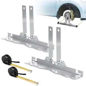 SUNDAY MIRTH 2 Pack Wheel Alignment Tool with Connection Sheet,  Upgrade  Alignment Tool Plates, Heavy Duty  Alignment Tool Plates with 2 Tape Measures, Wheel Alignment Kit for