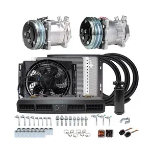 Universal A/C Air Conditioning Evaporator Assembly Kit for Heavy-Duty Truck Bus Trailer RV Vehicle Cooling System