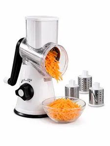 Manual Vegetable Slicer & Cheese Grater with 3 Blades