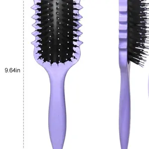Candybrush Curly Hair Brush - Ergonomic Design for Detangling Shaping & Defining Curls - Lightweight Vented ABS Material - Perfect for Thick & Thin Hair - Salon-Quality Results - Purple
