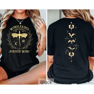 Wingleader Fourth Wing Shirt, Basgiath War College Book T-Shirt, Night Court Sarah J Maas Crewneck, Dragon Rider Shirt, Riders Quadrant Tee