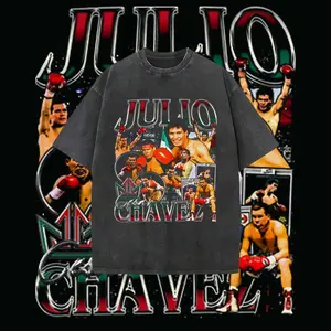 JULIO CESAR CHAVEZ TEE, Boxing T-shirt, Boxer Tee, Sports Shirt, Athletic Tee, Fitness Gift, Workout T-shirt Crewneck Clothing Cotton Menswear